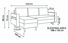 Ana Corner Sofa Bed