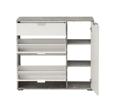 Arco Grey and White Shoe Cabinet