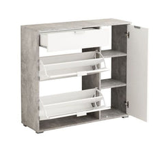 Arco Grey and White Shoe Cabinet