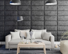 Aspire EasyMount Wall Mounted Upholstered Panels - Modular DIY Headboard - Mirazzi Velvet - Black