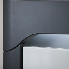 Athens Grey And White Gloss 2 Door / 4 Drawer Sideboard With Lights