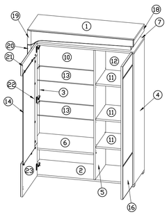 Athens Grey And White Gloss Low Wide Display Cabinet with LED Lights