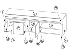 Athens Grey And White Gloss TV Unit
