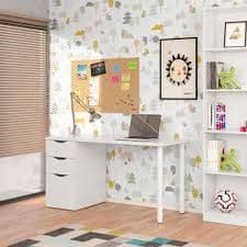 Blanco Artic White Desk With 3 Drawers