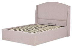 Capri Wing Bed Frame With Ottoman Gas Lift Storage Option Low End
