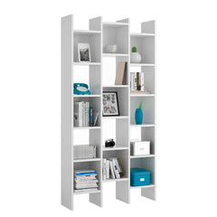 Cadiz White Gloss Triple Bookcase