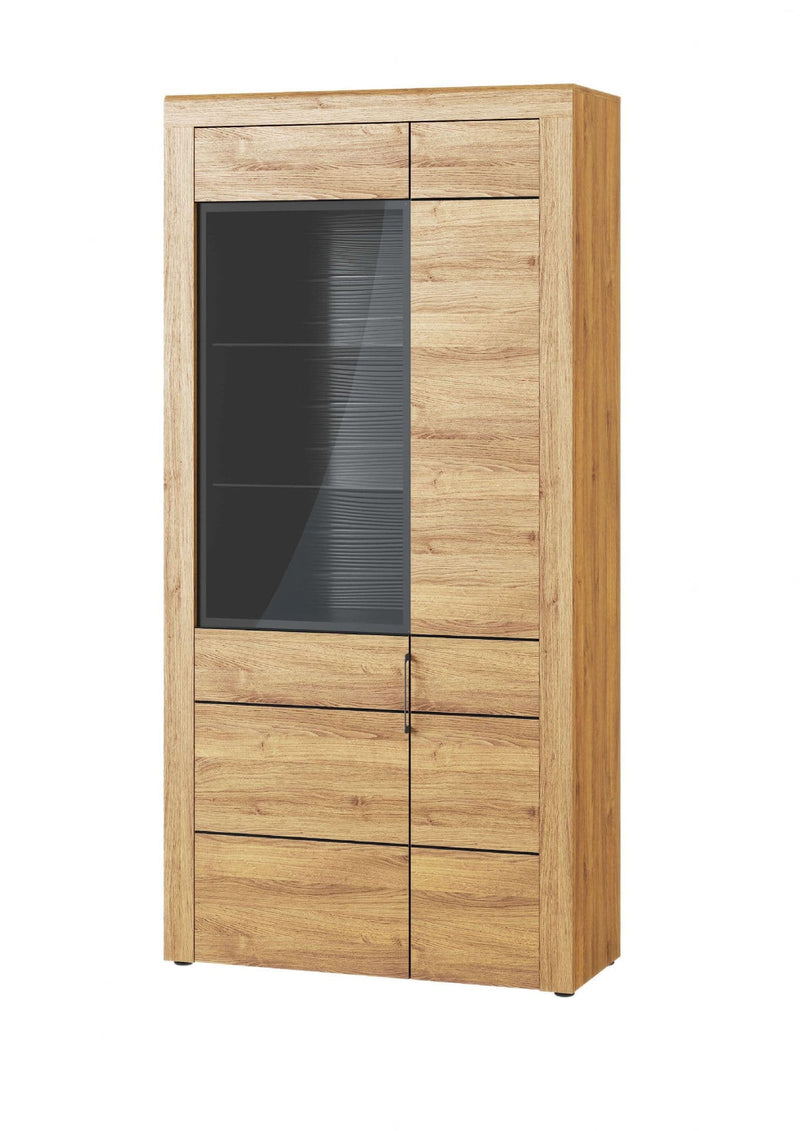 Camar Large Oak Effect 2 Door Display Cabinet
