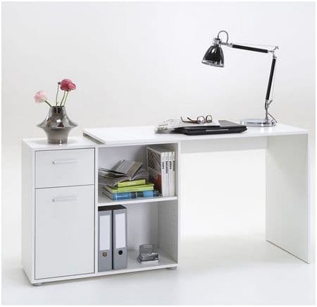 Carin Corner Flexi Desk White