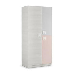 Carlos Grey And Pink 3 Door Slim Narrow Wardrobe