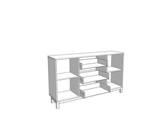 Cassio Cashmere Taupe Panelled Sideboard