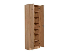 Cotswold Oak Effect Tall Multipurpose Shoe Storage Cupboard