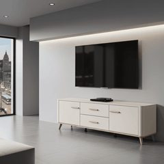 Dariqon Cashmere And Oak Effect 154cm TV Unit