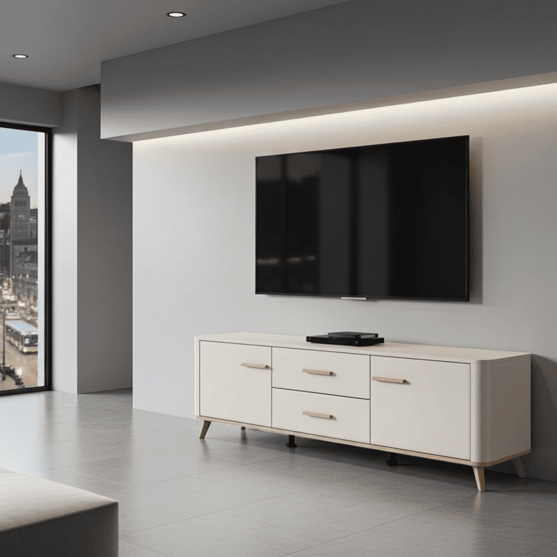 Dariqon Cashmere And Oak Effect 154cm TV Unit