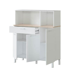 Denby White And Oak 3 Door Utility Kitchen Cupboard