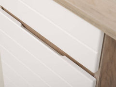 Elano Oak and White Gloss Desk