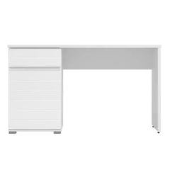 Elano White Gloss Computer Desk With Drawers