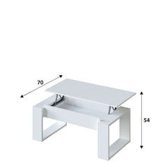 Felix White Coffee Table with Lift up Storage