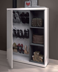 Fendi White Gloss Shoe Cabinet Hallway Unit