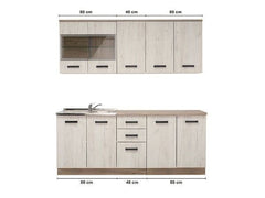 Gabriel White Oak Effect Kitchen Units