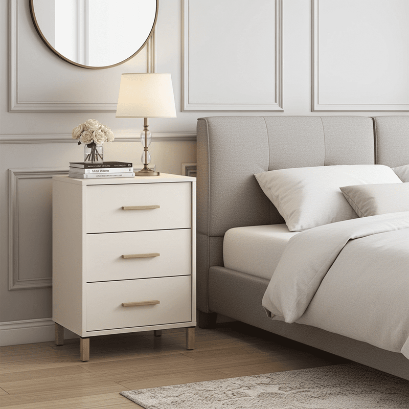 Granada Cashmere And Artisan Oak Effect Bedside Table