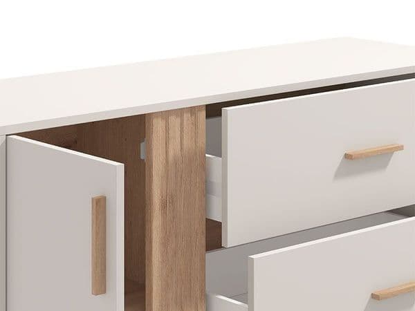 Granada Cashmere And Artisan Oak Effect Chest Of Drawers
