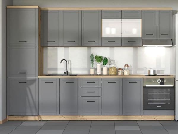 Hudson 200cm Graphite Grey Kitchen Units