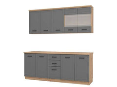 Hudson 200cm Graphite Grey Kitchen Units