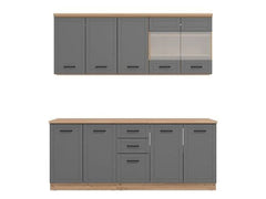 Hudson 200cm Graphite Grey Kitchen Units