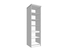 Hudson Grey And Oak Effect Tall 60cm 3 Door Kitchen Larder Unit Pantry Cupboard