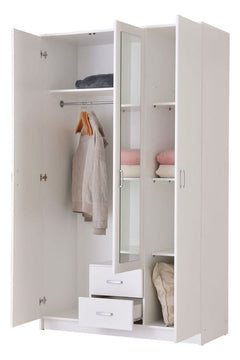 Kano White 3 Door Wardrobe