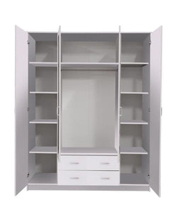 Kano White 4 Door Wardrobe