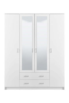 Kano White 4 Door Wardrobe