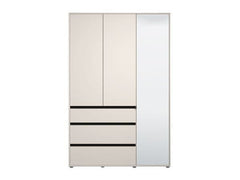 Kyoto Cashmere 3 Door 3 Drawer Mirrored Wardrobe