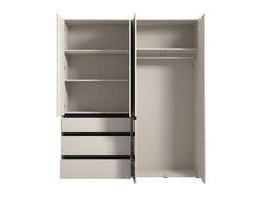 Kyoto Cashmere 4 Door 3 Drawer Mirrored Wardrobe