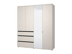 Kyoto Cashmere 4 Door 3 Drawer Mirrored Wardrobe