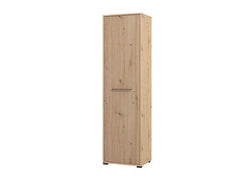 Lazlo Slatted Artisan Oak Effect Slim Wardrobe