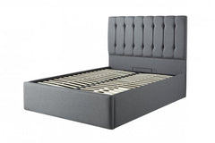 Avi Bed Frame With Ottoman Gas Lift Storage Option Low End