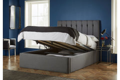 Avi Bed Frame With Ottoman Gas Lift Storage Option Low End