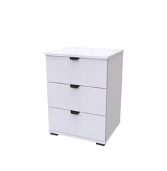 Limone Arctic White 3 Drawer Bedside Table