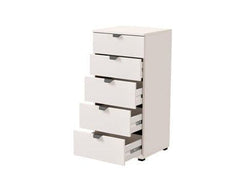 Limone Arctic White Narrow 5 Drawer Chest