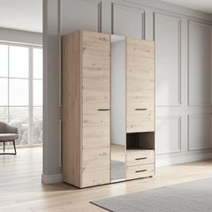 Limone Grey Oak 3 Door Wardrobe