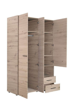 Limone Grey Oak 3 Door Wardrobe