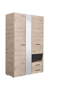 Limone Grey Oak 3 Door Wardrobe
