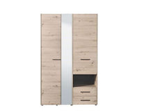 Limone Grey Oak 3 Door Wardrobe