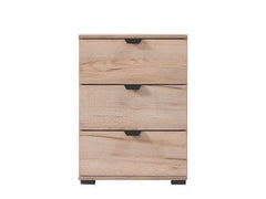 Limone Oak Effect 3 Drawer Bedside Table