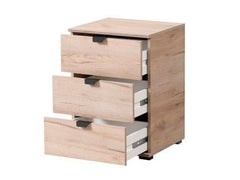 Limone Oak Effect 3 Drawer Bedside Table