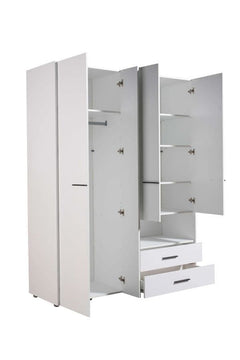 Limone White 4 Door Wardrobe