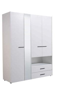 Limone White 4 Door Wardrobe