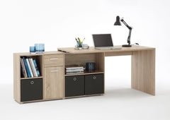Luiz Oak Flexi Corner Office Desk
