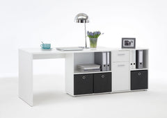 Luiz White Flexi Corner Office Desk